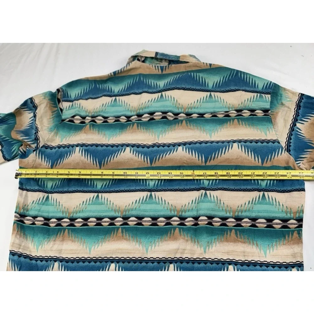 Roper Mens XL Aztec Long Sleeve Western Shirt Ranch Rodeo Cowboy USA Vintage